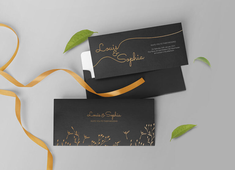 free wedding invitation card mockup