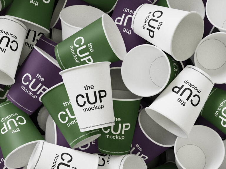 The Mixed Coffee Cups Mockup 1
