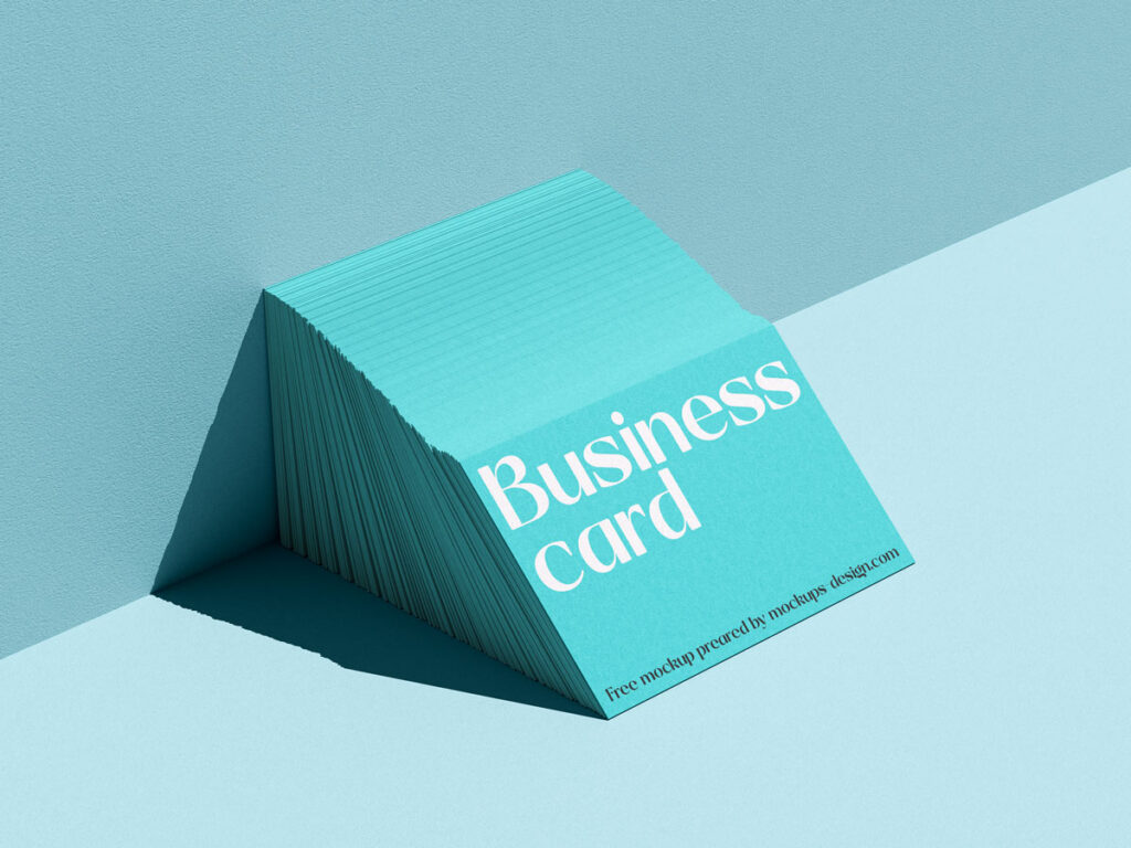 business card stack mockup 4