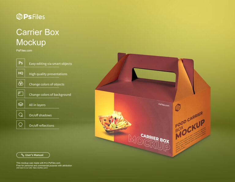 cardboard takeaway box mockup