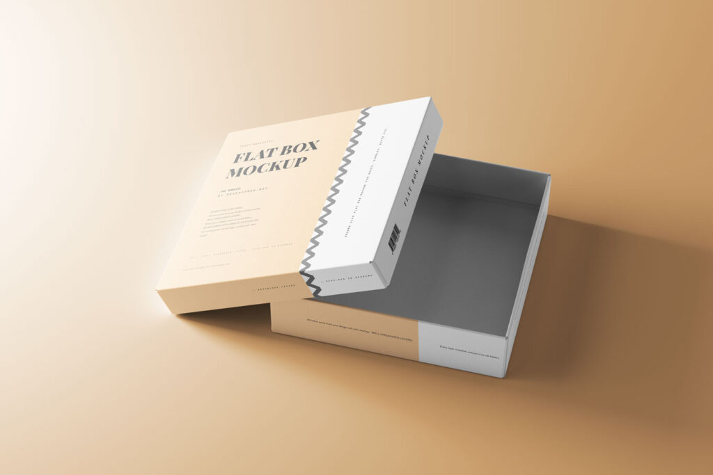 flat square box mockup 2