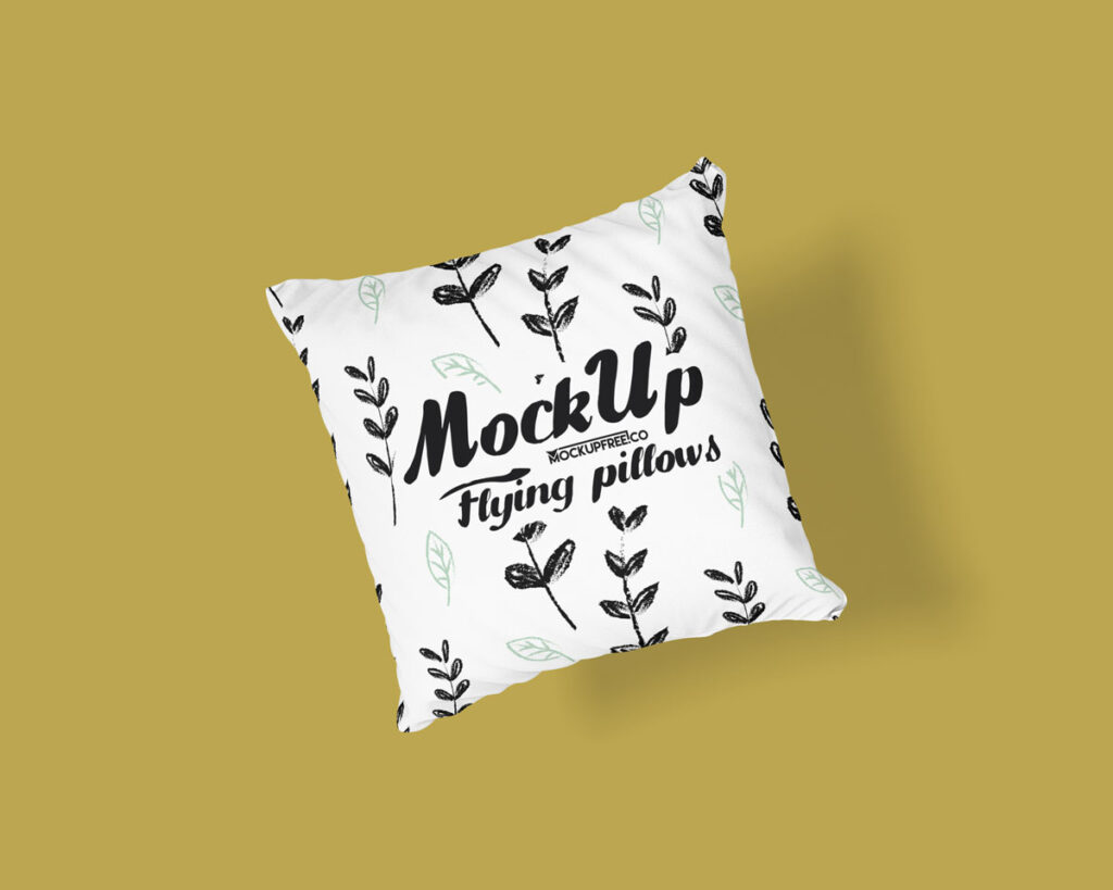 floating pillow cover mockup