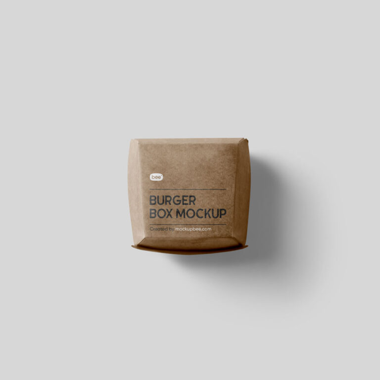 free burger paper box mockup
