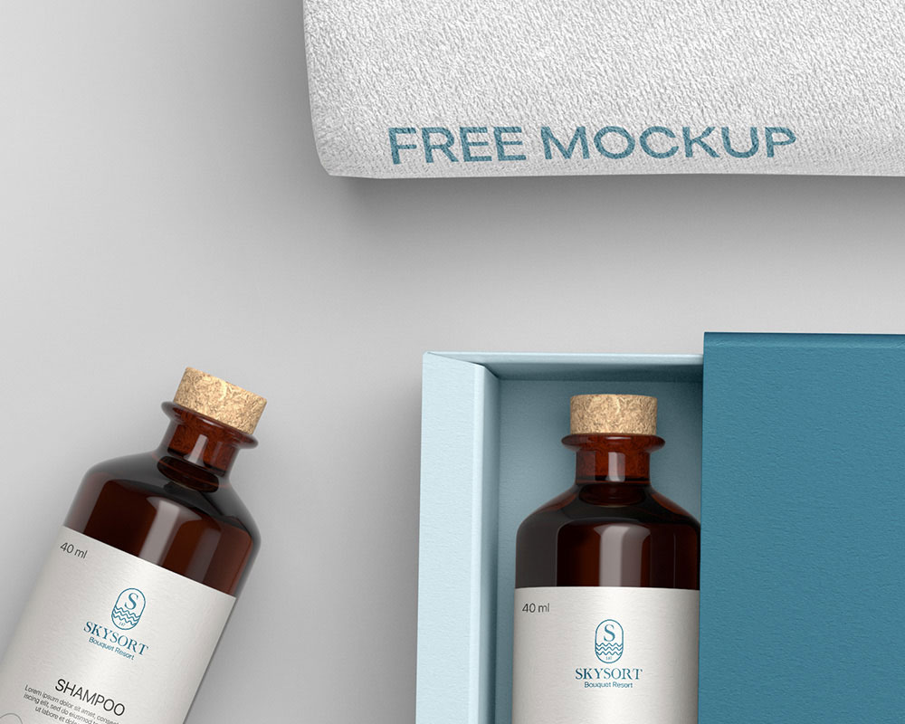 free hotel amenity mockup
