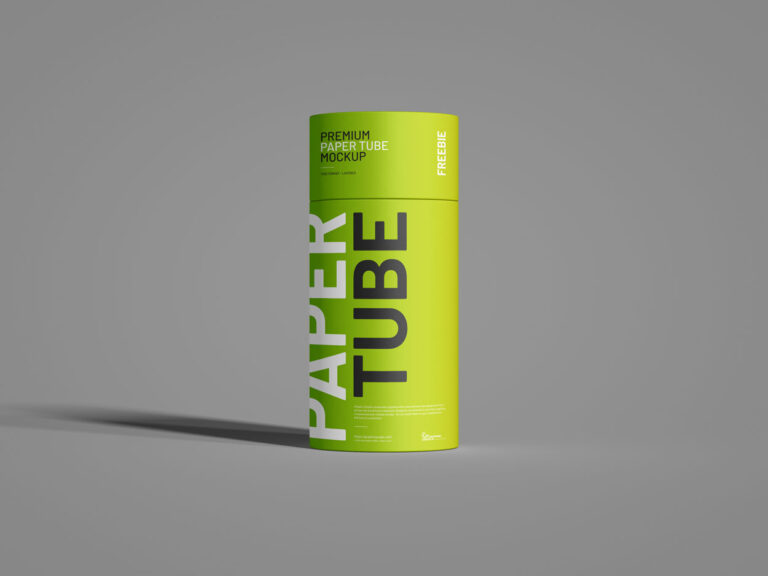 free paper tube mockup