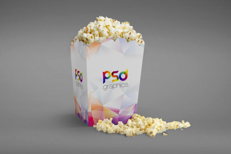 free popcorn cup mockup