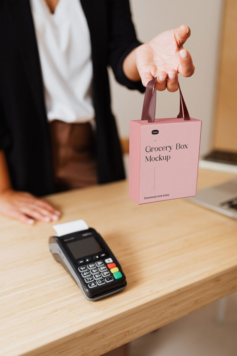 grocery box mockup