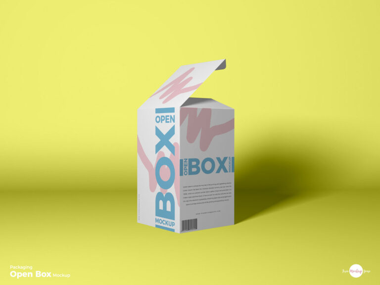 open plain packaging box mockup