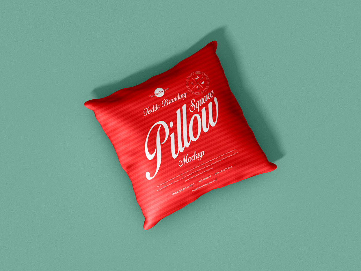 pillow fabric design mockup