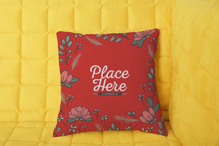 printed pillow mockup psd
