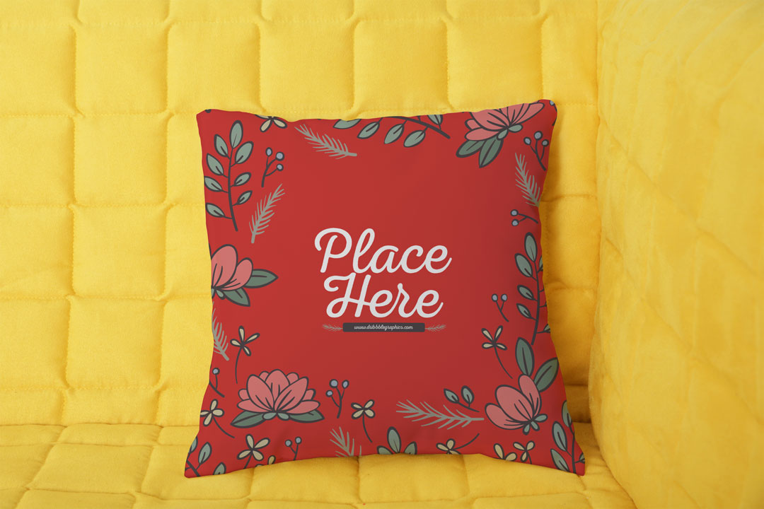 printed pillow mockup psd