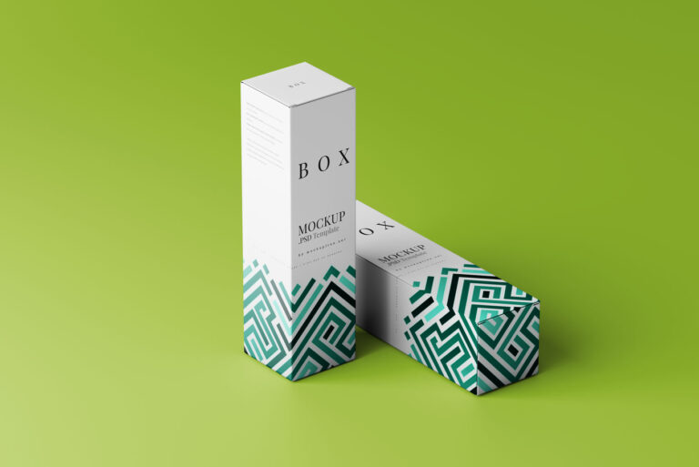 slim and tall box mockup