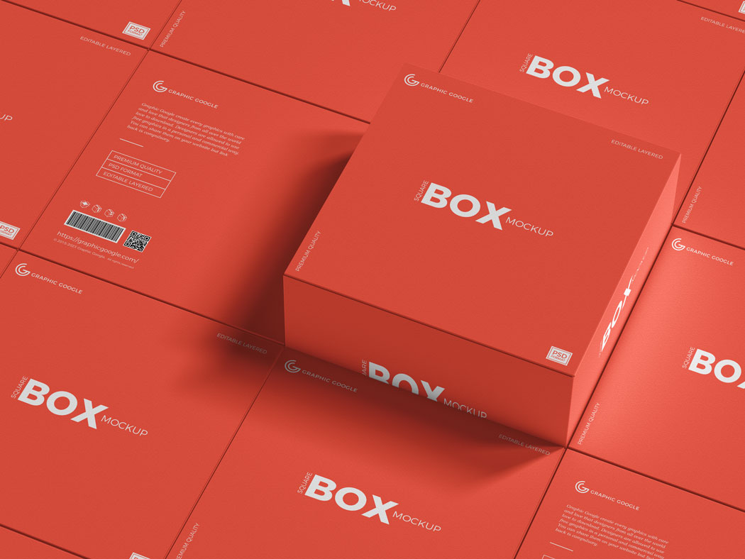 square boxes grid mockup