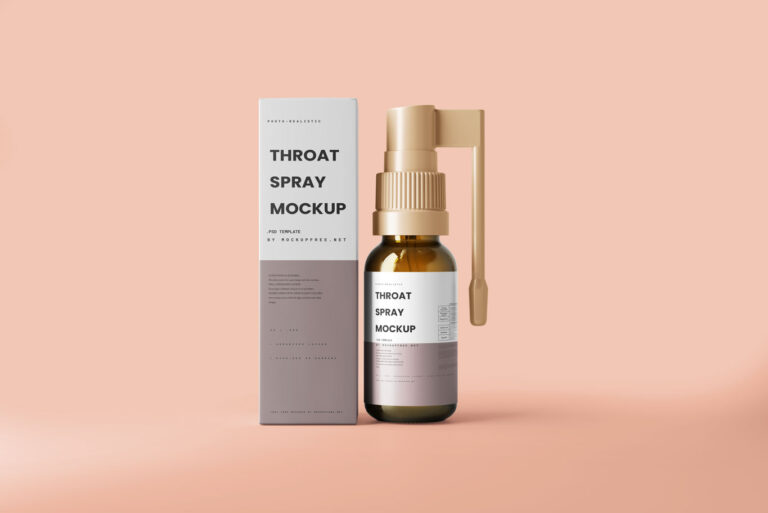 throat spray mockup