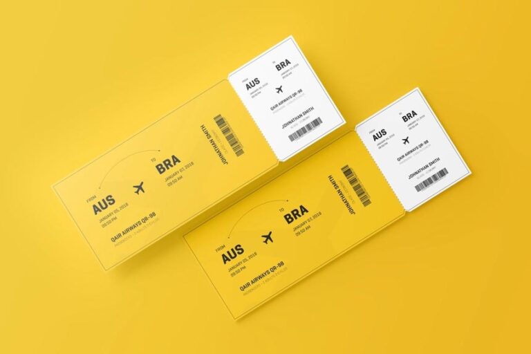 free event ticket mockup