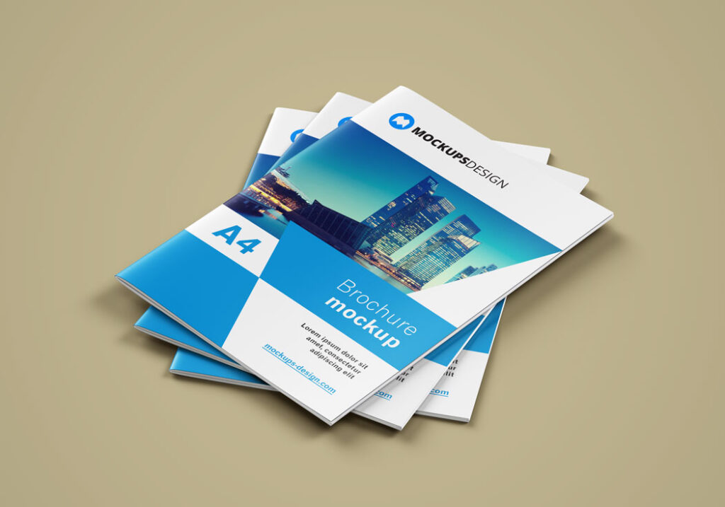 A4 brochure mockup psd 2