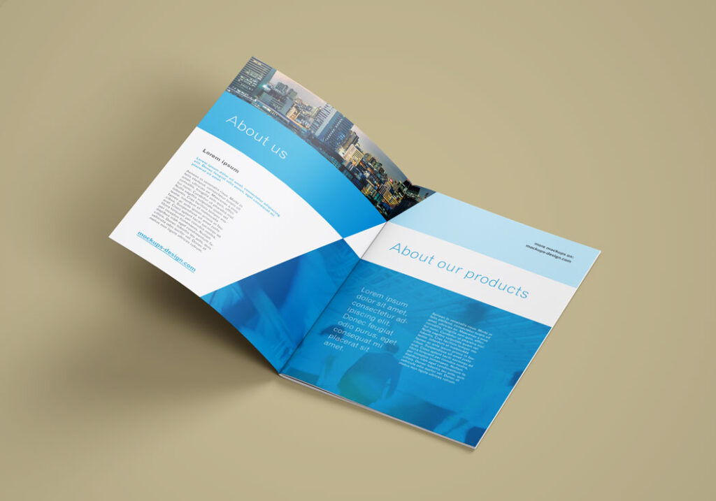 A4 brochure mockup psd 3