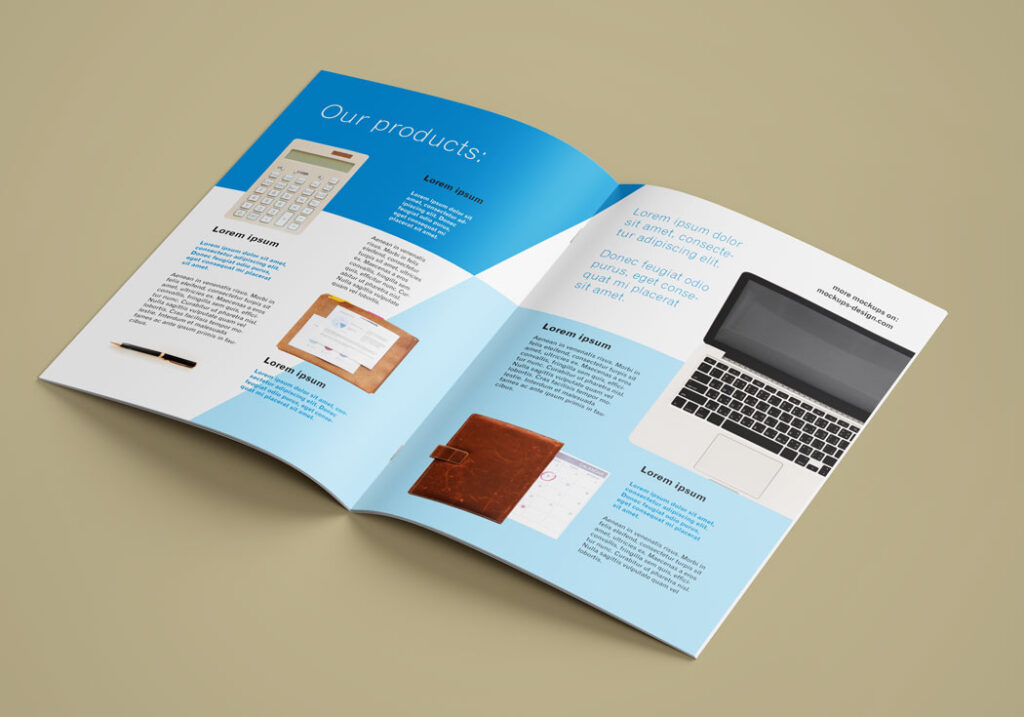 A4 brochure mockup psd 4