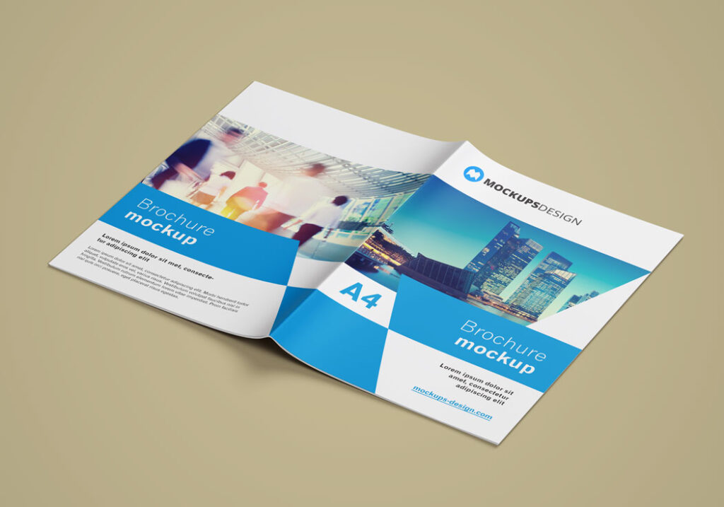A4 brochure mockup psd 6