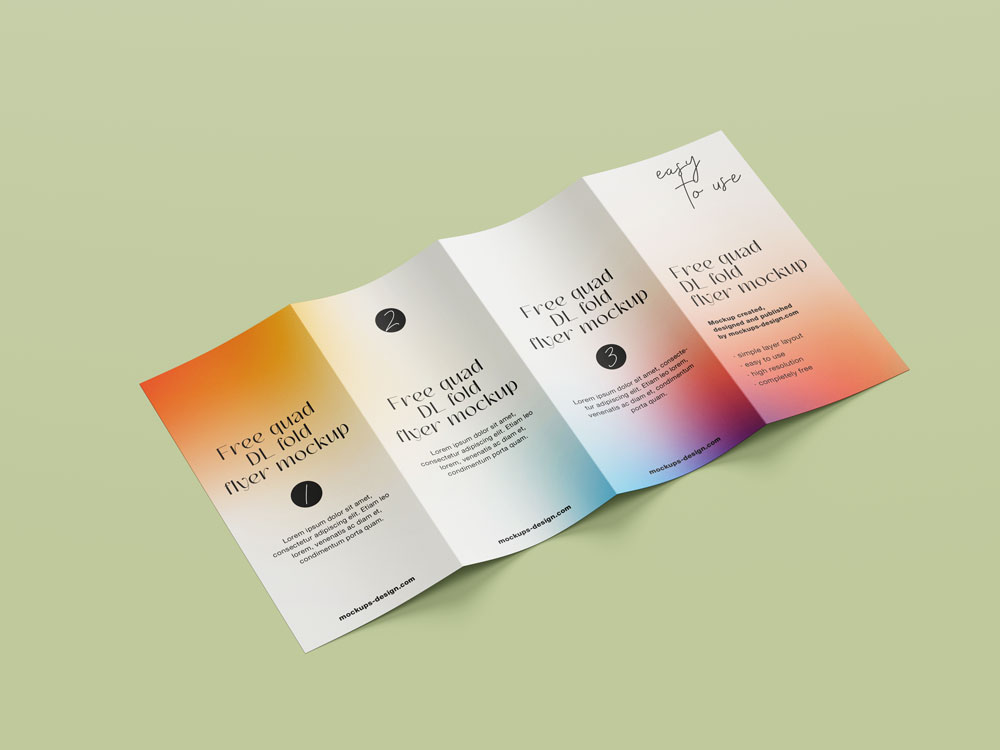 four fold flyer mockup 3