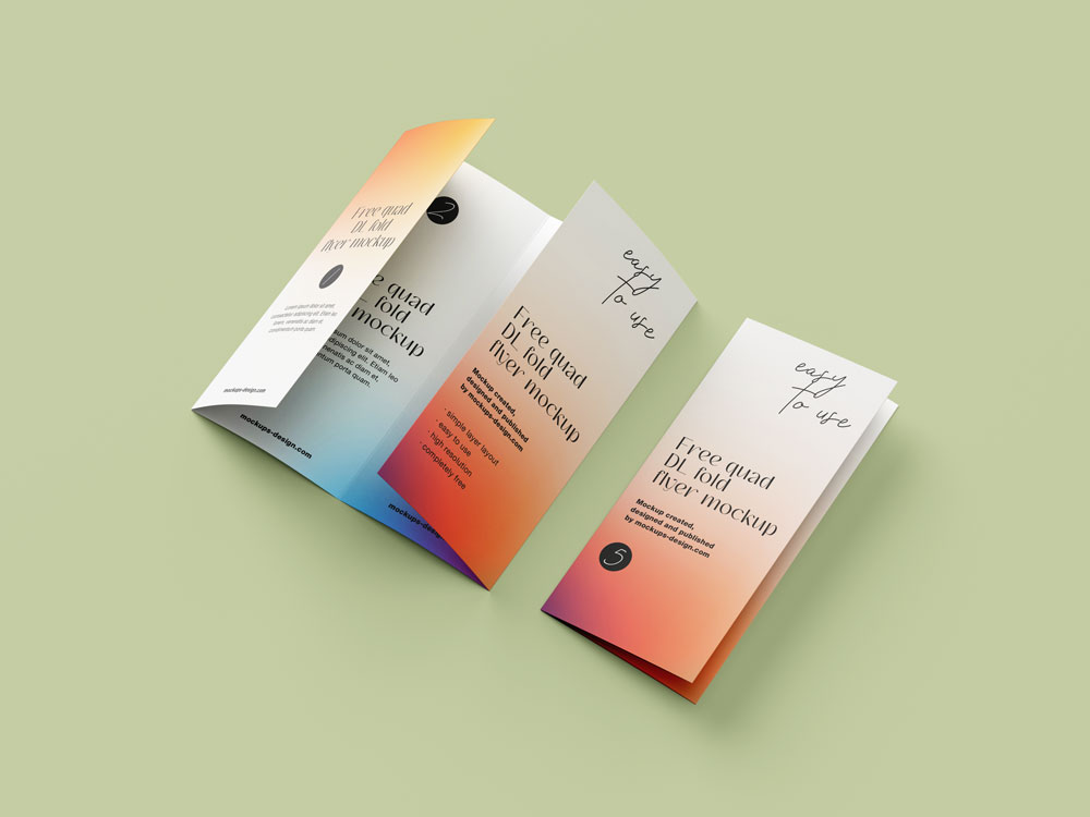 four fold flyer mockup 4