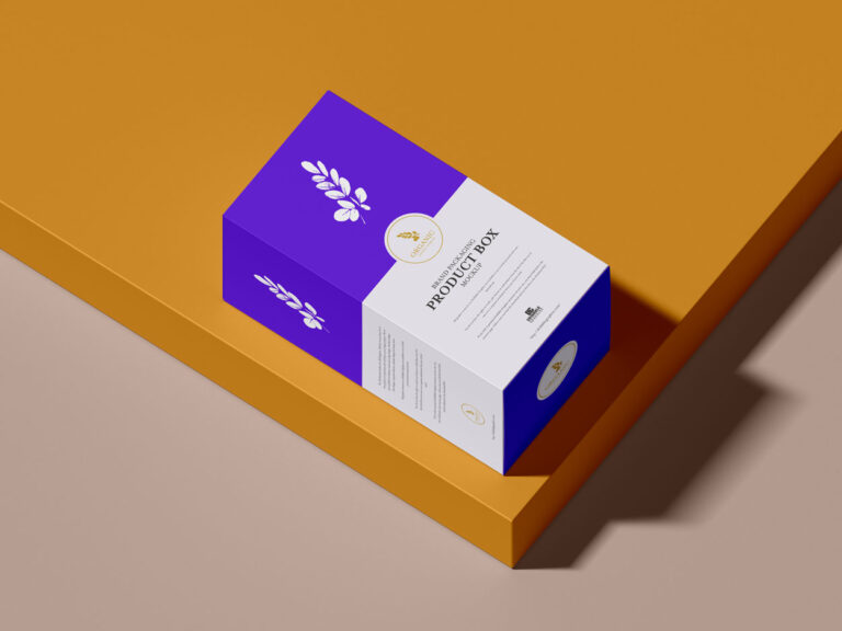 free brand packaging box mockup