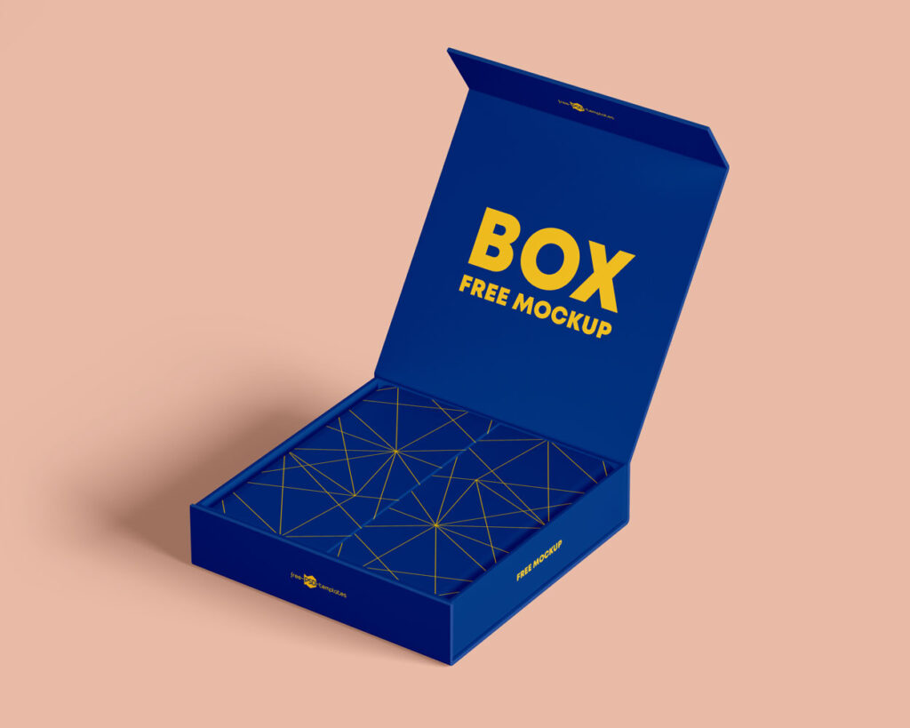free jewellery box mockup psd