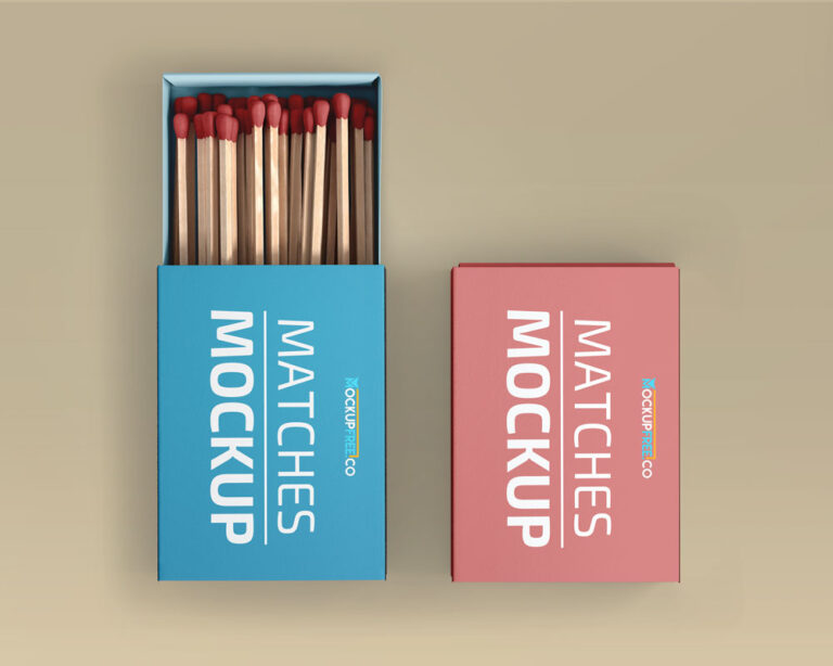free matchbox mockup psd