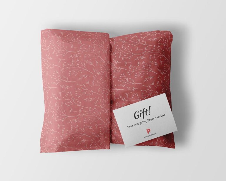 gift wrapping paper mockup