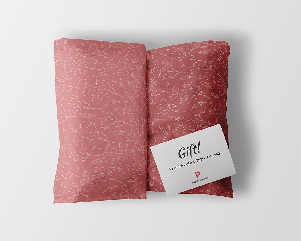 gift wrapping paper mockup