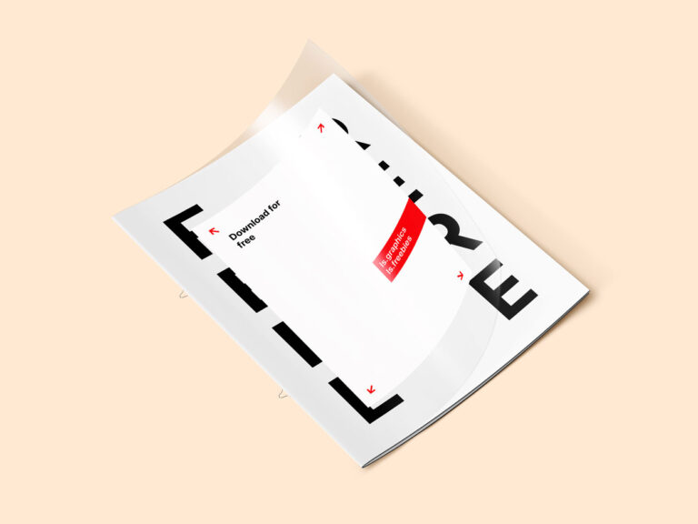 plastic cover brochure mockup