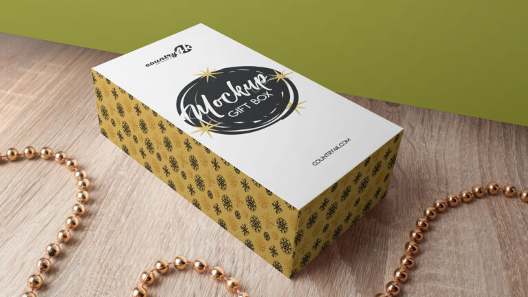 premium gift box mockup