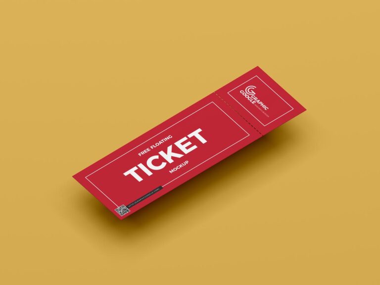 rectangle movie ticket mockup