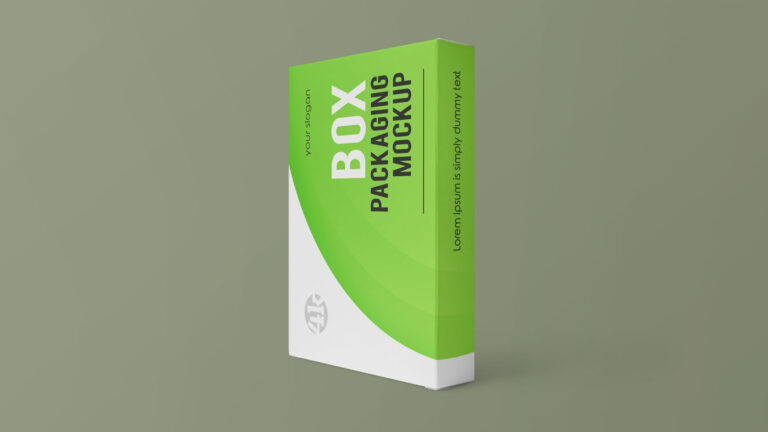 slim packaging box mockup design