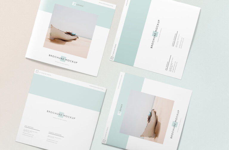 square brochure mockup (PSD)