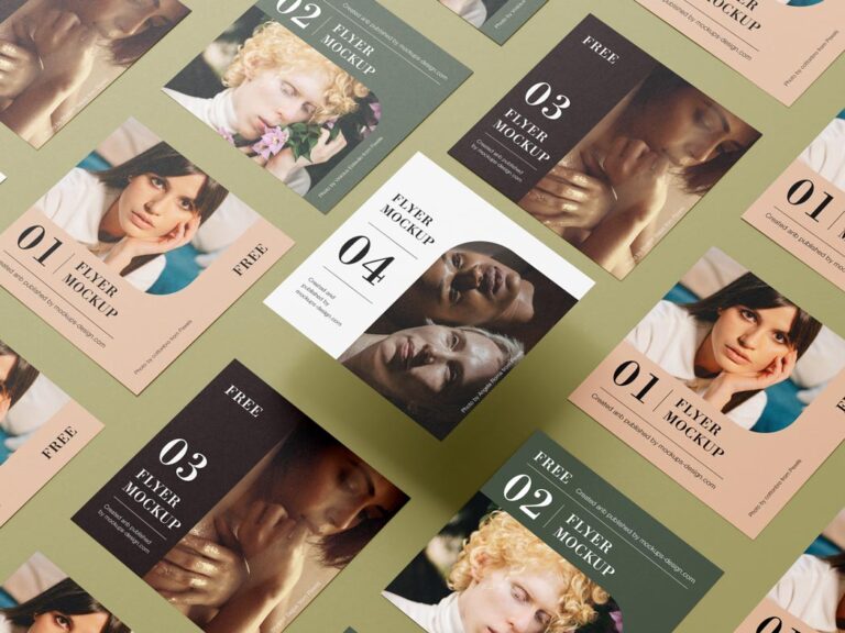 square flyers grid mockup