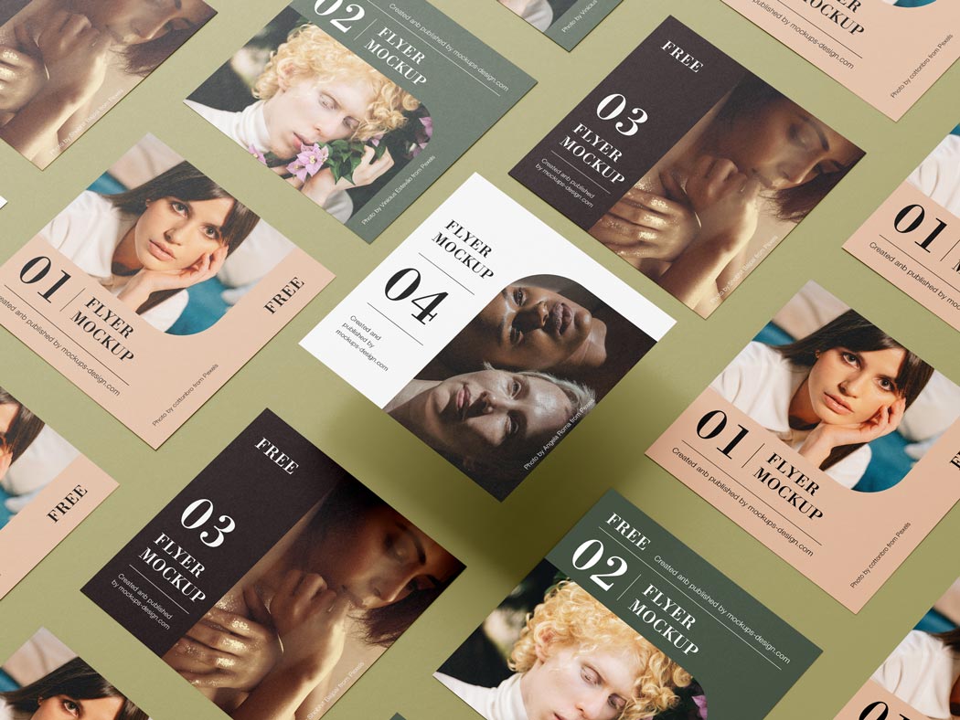 square flyers grid mockup
