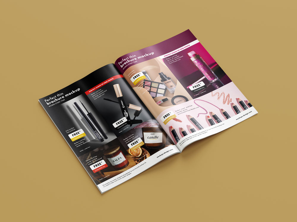 thin magazine mockup psd 7